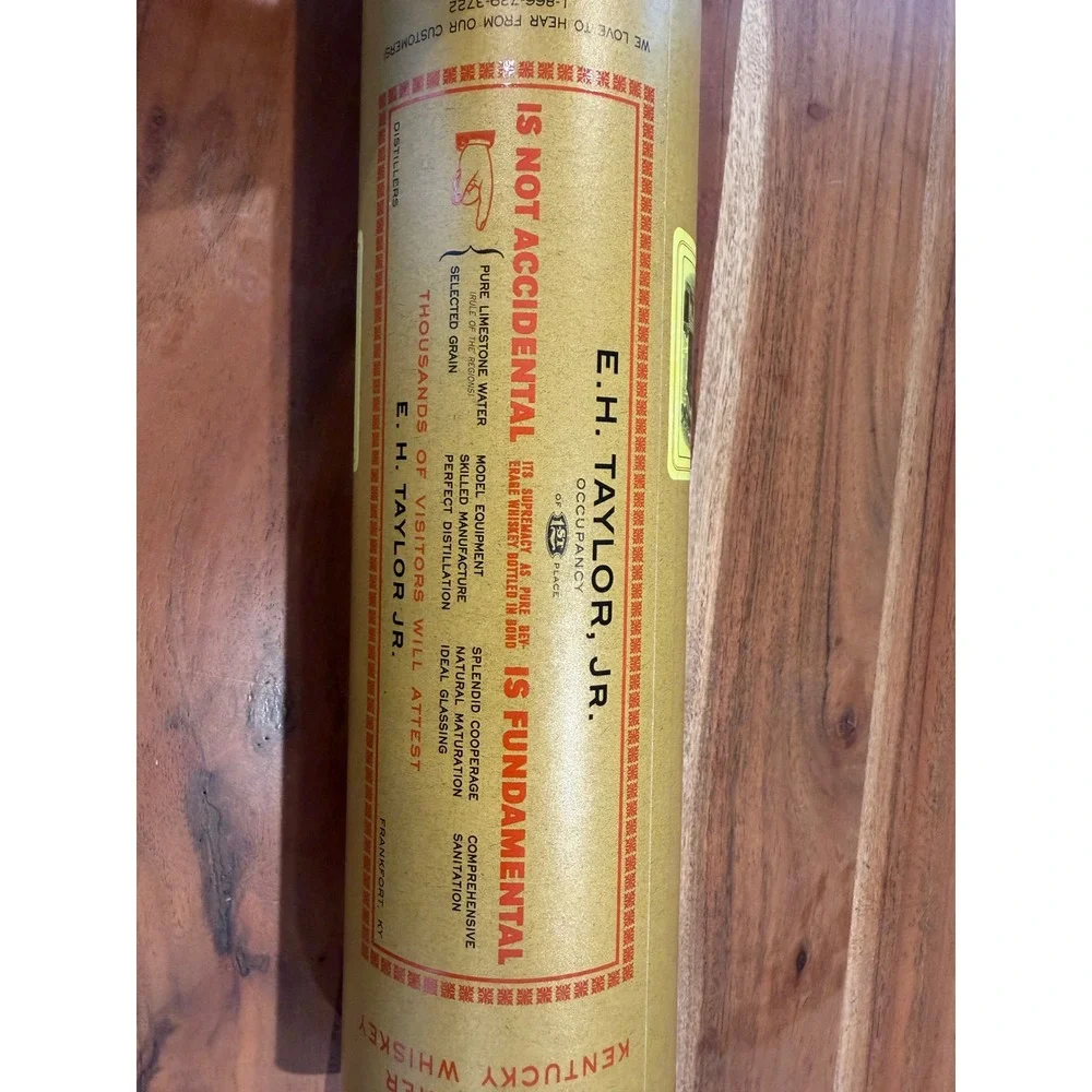 Colonel EH Taylor Jr Small Batch Bourbon Whiskey Empty Collector Tube 750ml Can